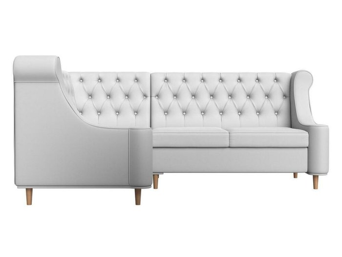 Угловой диван Бронкс белого цвета (экокожа) левый угол - купить Угловые диваны по цене 62999.0