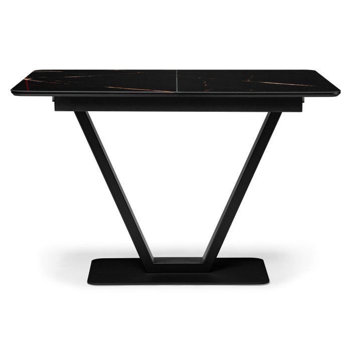 Раздвижной обеденный стол Бугун черного цвета - купить Обеденные столы по цене 23590.0