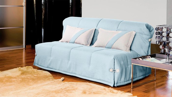 Диван-кровать Корона голубого цвета - купить Прямые диваны по цене 66600.0
