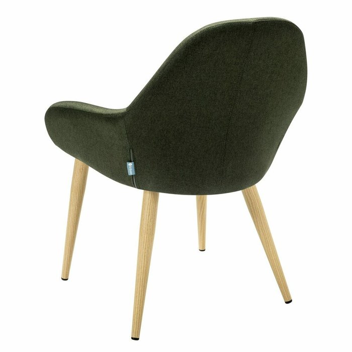 Стул-кресло Kent Diag зелено-бежевого цвета - лучшие Обеденные стулья в INMYROOM