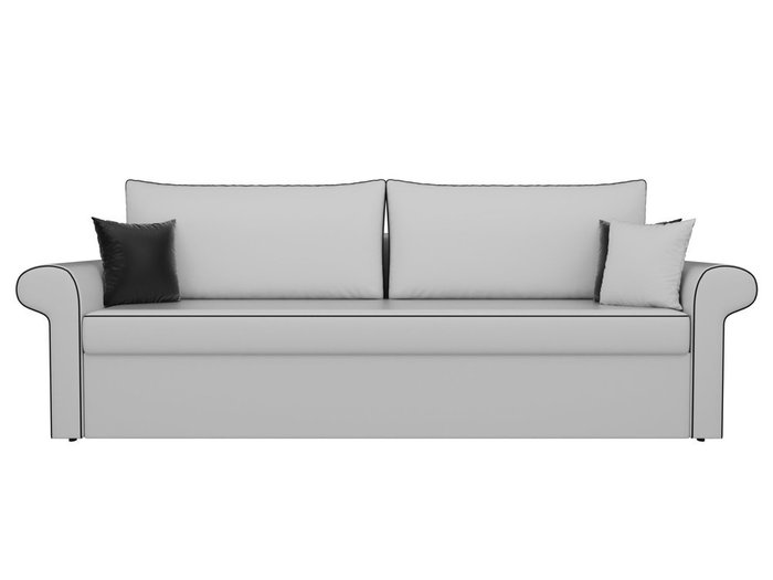 Прямой диван-кровать Милфорд белого цвета (экокожа)  - купить Прямые диваны по цене 42990.0