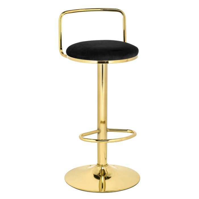 Барный стул Lusia черно-золотого цвета