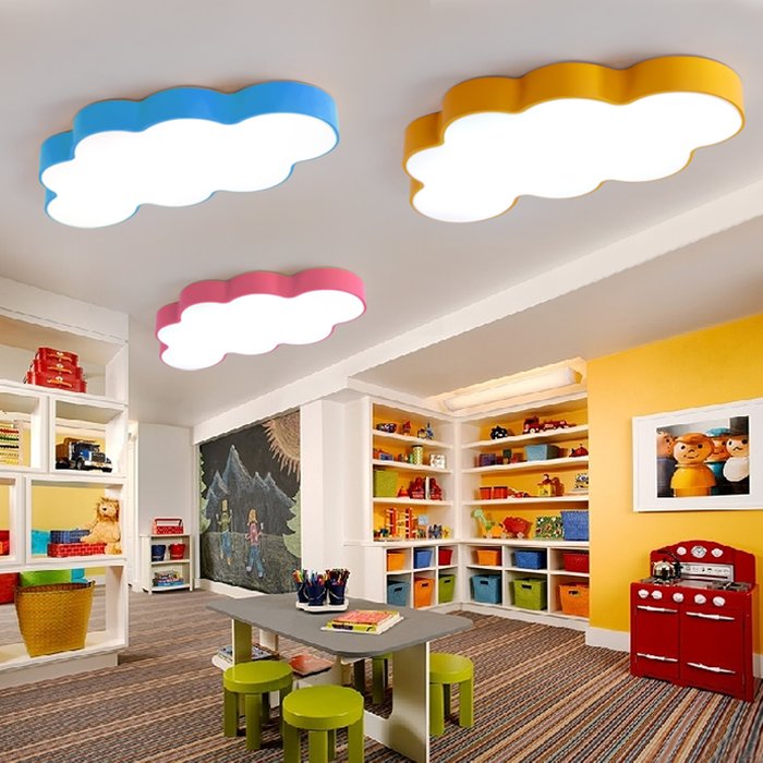 Потолочный светильник Cloud M желтого цвета - лучшие Потолочные светильники в детскую в INMYROOM