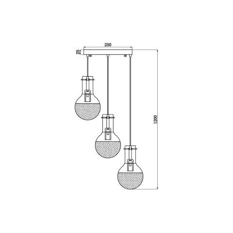 Подвесной светильник Cesare из металла со стеклянными плафонами - купить Подвесные люстры по цене 20183.0