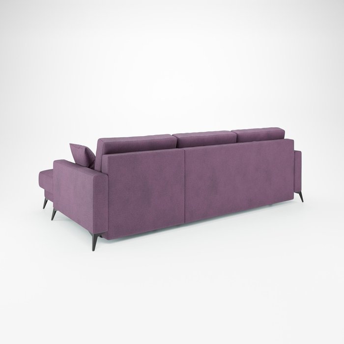 Угловой диван-кровать Наоми 2 сиреневого цвета правый  - лучшие Угловые диваны в INMYROOM