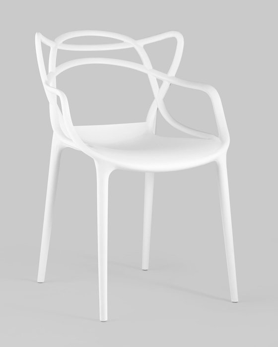 Стул с подлокотниками белого цвета - купить Обеденные стулья по цене 4990.0