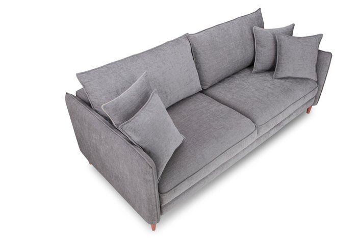 Прямой диван-кровать Йорк Премиум серого цвета - лучшие Прямые диваны в INMYROOM
