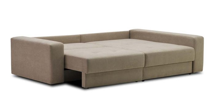Угловой диван-кровать Сити бежевого цвета - лучшие Угловые диваны в INMYROOM