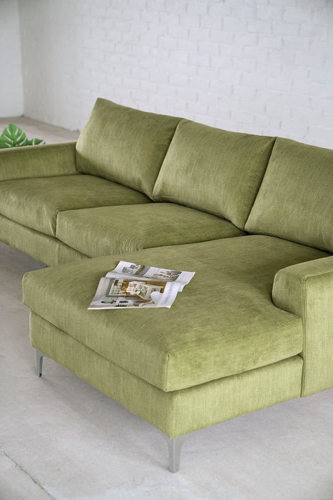 Угловой диван Nordic зеленого цвета - лучшие Угловые диваны в INMYROOM