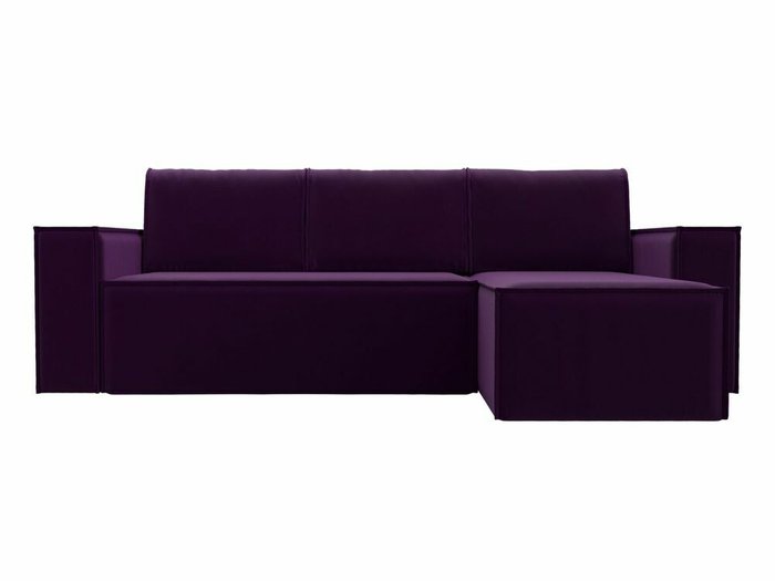 Угловой диван-кровать Куба фиолетового цвета правый угол - купить Угловые диваны по цене 55999.0
