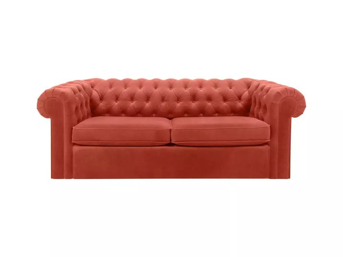 Диван Chesterfield корралового цвета