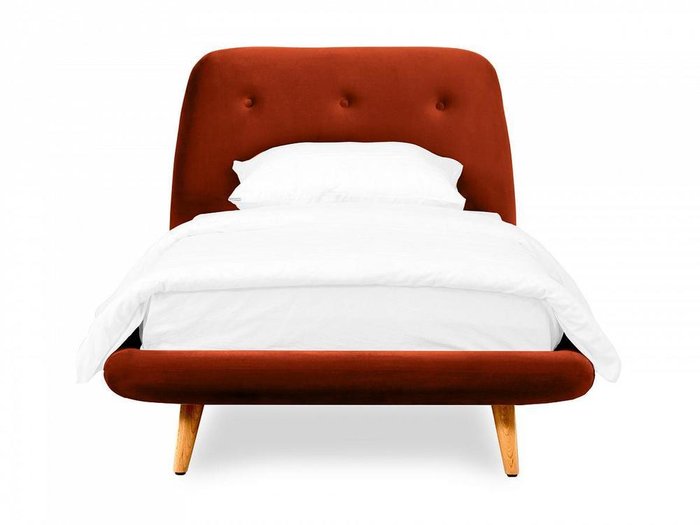 Кровать Loa 90х200 терракотового цвета - лучшие Кровати для спальни в INMYROOM