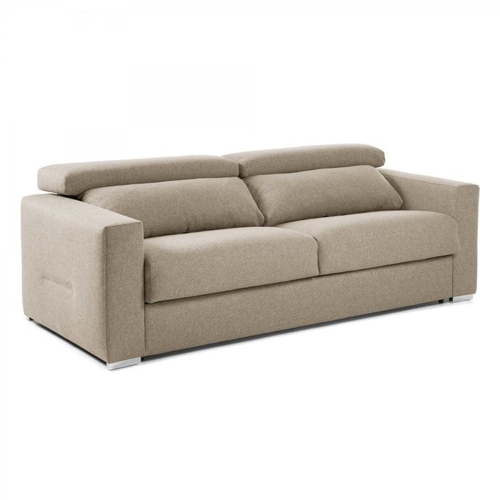 Диван-кровать Queen бежевого цвета с полиуретановым матрасом - купить Прямые диваны по цене 240990.0