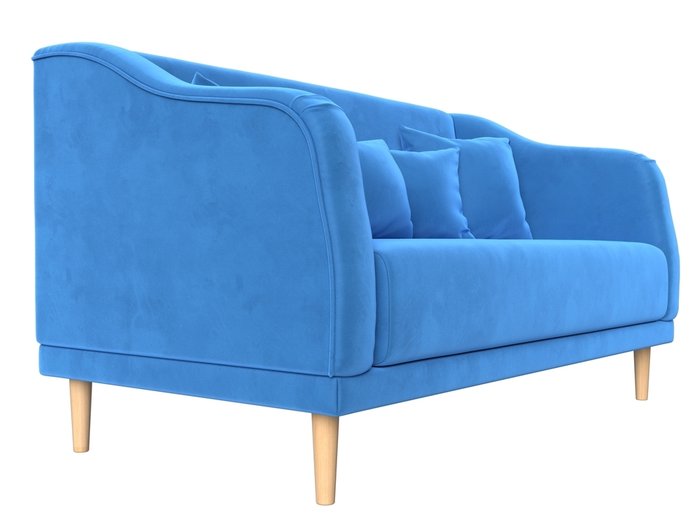 Прямой диван Киото голубого цвета - лучшие Прямые диваны в INMYROOM