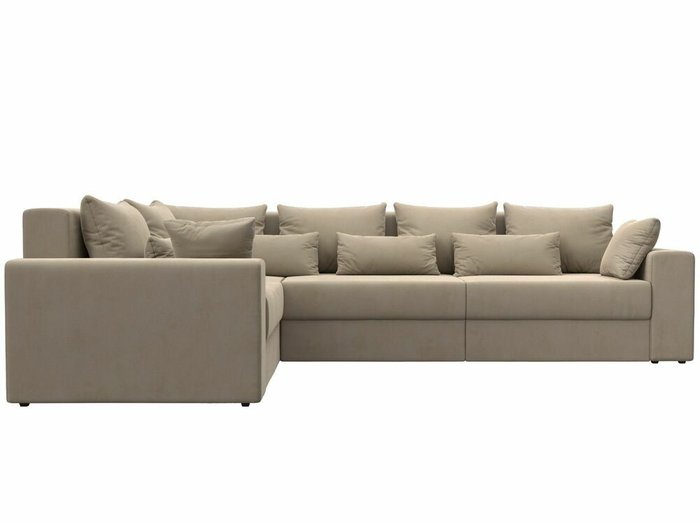 Угловой диван-кровать Майами Long бежевого цвета левый угол - купить Угловые диваны по цене 88999.0