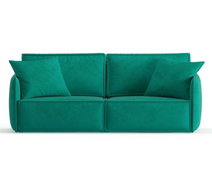 Диван-кровать из велюра Лортон бирюзового цвета - купить Прямые диваны по цене 41590.0
