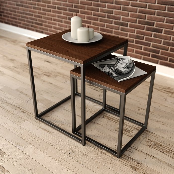 Кофейный стол Аделай коричневого цвета - купить Кофейные столики по цене 10400.0