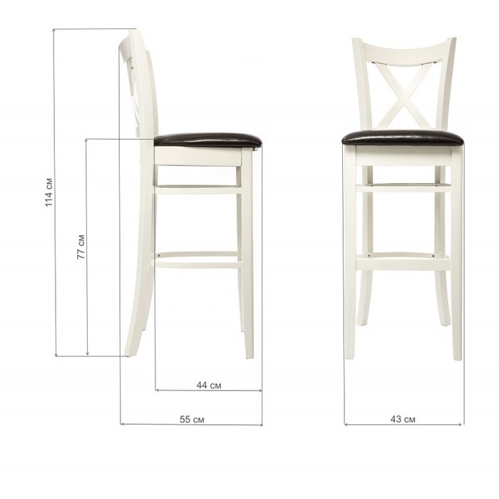 Барный стул Terra с коричневым сидением - купить Барные стулья по цене 10550.0