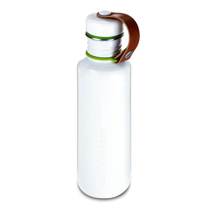 Фляга water bottle large белый-лайм