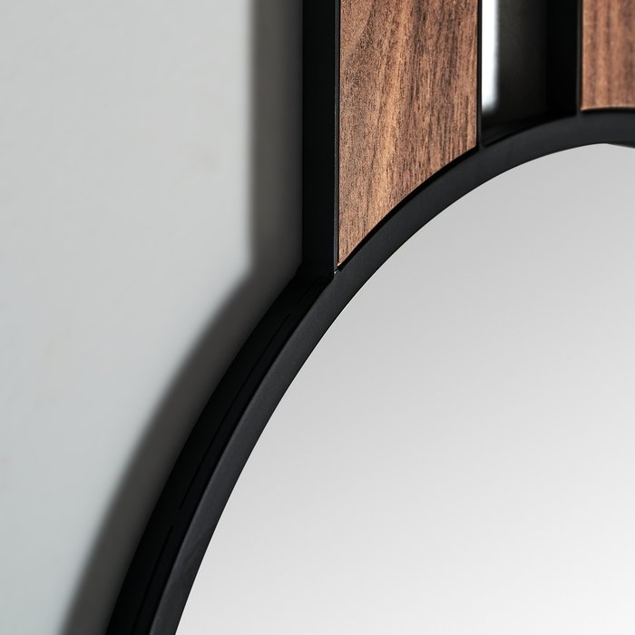 Настенное зеркало Bega коричнево-черного цвета - купить Настенные зеркала по цене 37990.0