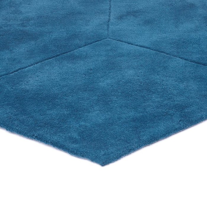 Ковер Camino шестиугольный из хлопка синего цвета - купить Ковры по цене 5399.0