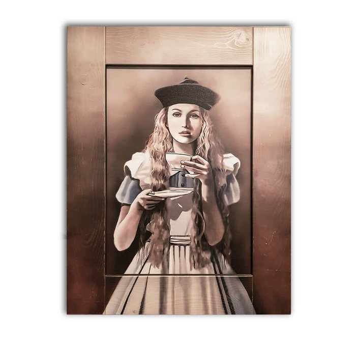 Картина с арт рамой Алиса в стране чудес 45х55