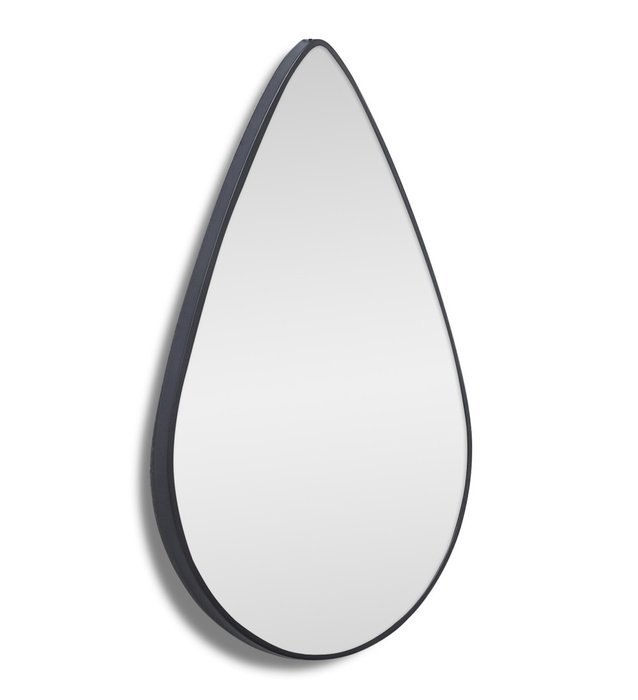 Настенное зеркало Droppe в раме черного цвета - купить Настенные зеркала по цене 7800.0
