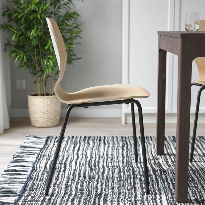 Стул, стол-стул, береза/Сефаст черный - лучшие Обеденные стулья в INMYROOM Стул, стол-стул, береза/Сефаст черный - лучшие Обеденные стулья в INMYROOM