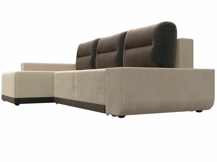 Угловой диван-кровать Чикаго бежево-коричневого цвета левый угол - лучшие Угловые диваны в INMYROOM