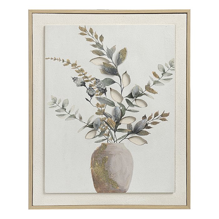 Панно декоративное Eucalyptus 40х50 бежевого цвета Панно декоративное Eucalyptus 40х50 бежевого цвета
