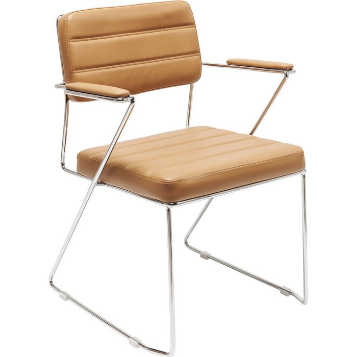 Стул с подлокотниками Dottore коричневого цвета - купить Обеденные стулья по цене 47320.0