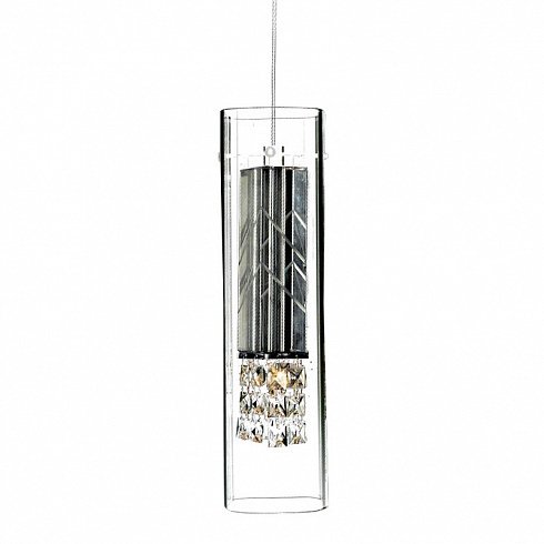 Подвесной светильник Illuminati Decollo с плафоном из прозрачного фактурного стекла с металлическим элементом