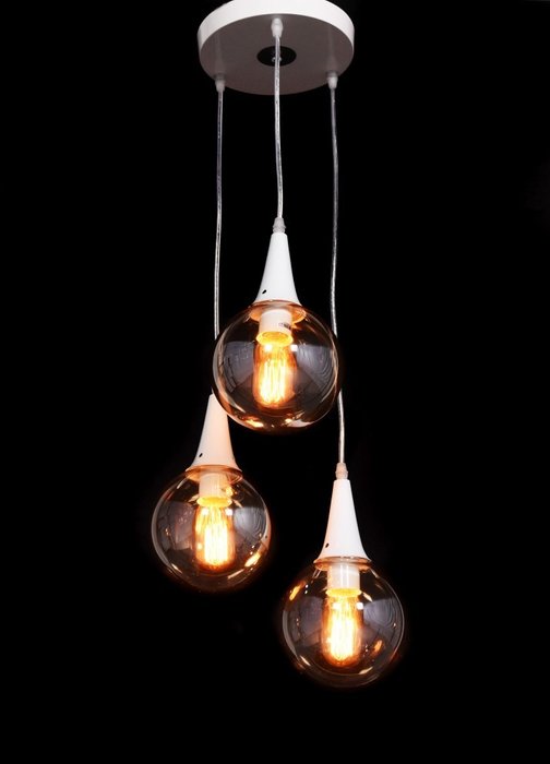 Подвесной светильник Rocherro с янтарными плафонами - лучшие Подвесные люстры в INMYROOM