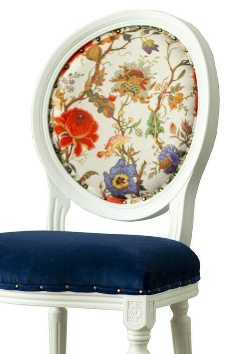 Стул Paradise flowers с сидением синего цвета - купить Обеденные стулья по цене 20832.0