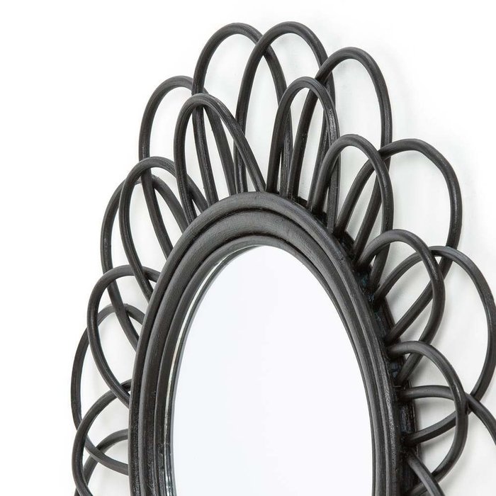 Настенное зеркало Nogu черного цвета - купить Настенные зеркала по цене 3818.0