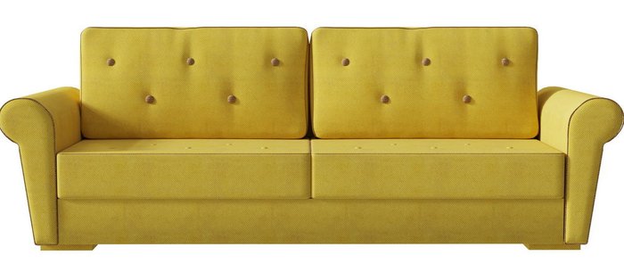 Диван-кровать прямой Челси горчичного цвета - купить Прямые диваны по цене 22650.0