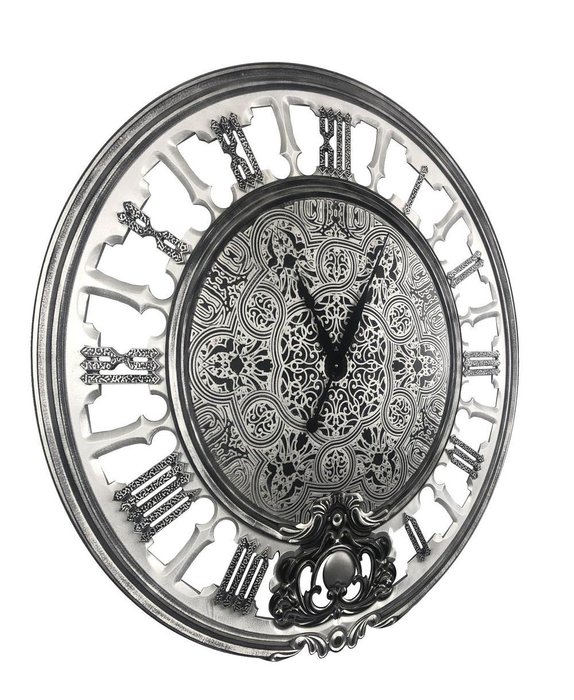 Настенные часы Fago серебристого цвета  - купить Часы по цене 54300.0