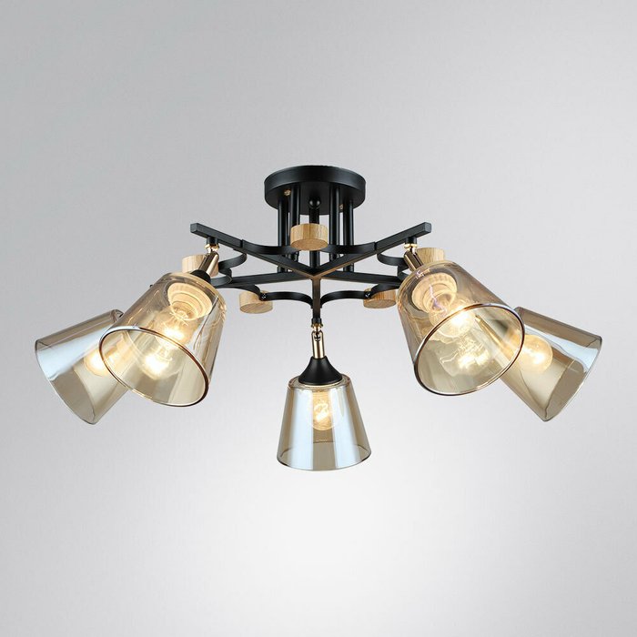 Потолочная люстра Arte Lamp GLASSY A5078PL-5BK - купить Подвесные люстры по цене 8190.0