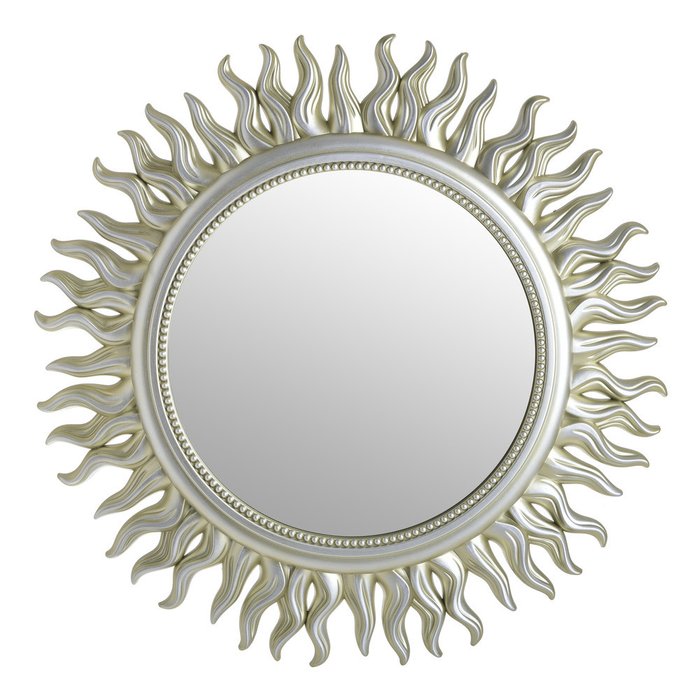 Зеркало настенное в раме серебристо-золотого цвета 