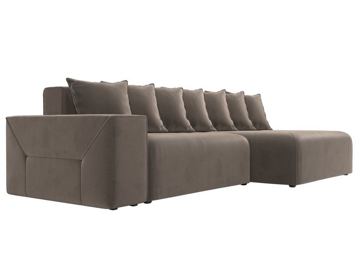 Угловой диван-кровать Кёльн светло-коричневого цвета правый угол - лучшие Угловые диваны в INMYROOM