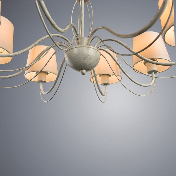 Подвесная люстра Arte Lamp Orlean с бежевыми абажурами - лучшие Подвесные люстры в INMYROOM