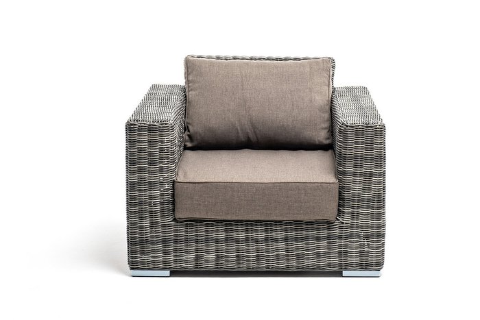 Кресло Боно серо-коричневого цвета - купить Садовые кресла по цене 50036.0