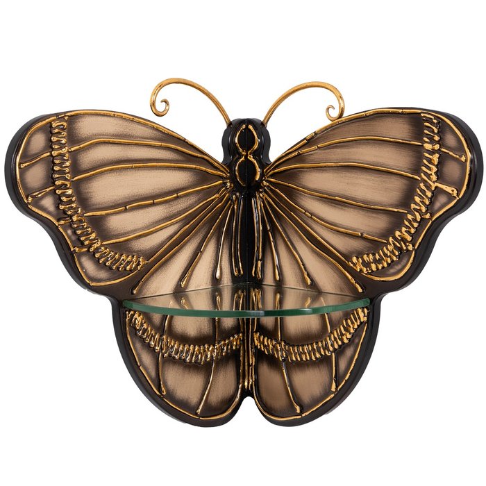 Полочка Бабочка Сафо коричнев-золотого цвета