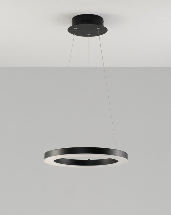 Светодиодный подвесной светильник Bona черного цвета  - лучшие Подвесные светильники в INMYROOM