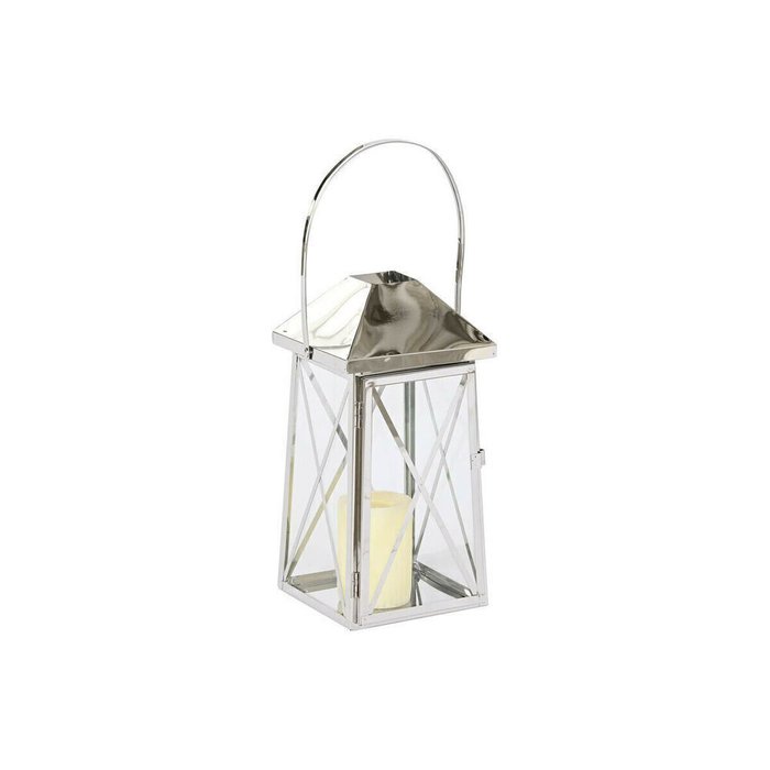 Фонарь Home ESPRIT Серебристый Стеклянный Сталь хром 20 x 20 x 48 cm (3 Предметы) - купить Подсвечники по цене 12087.0