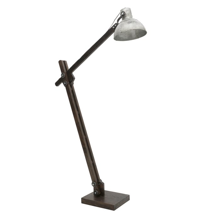 Лампа напольная с металлическим плафоном