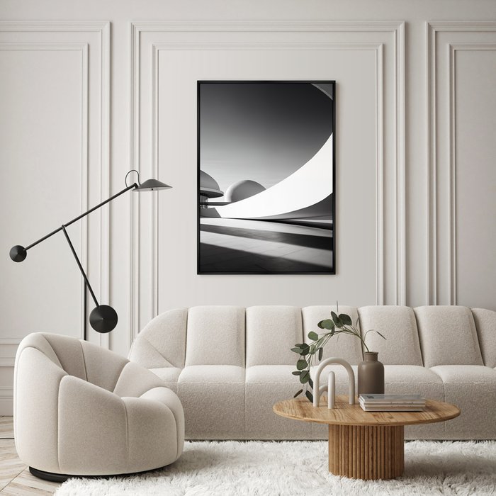 Репродукция картины Architecture, curves of large arches, No 1, 2024г. - лучшие Картины в INMYROOM