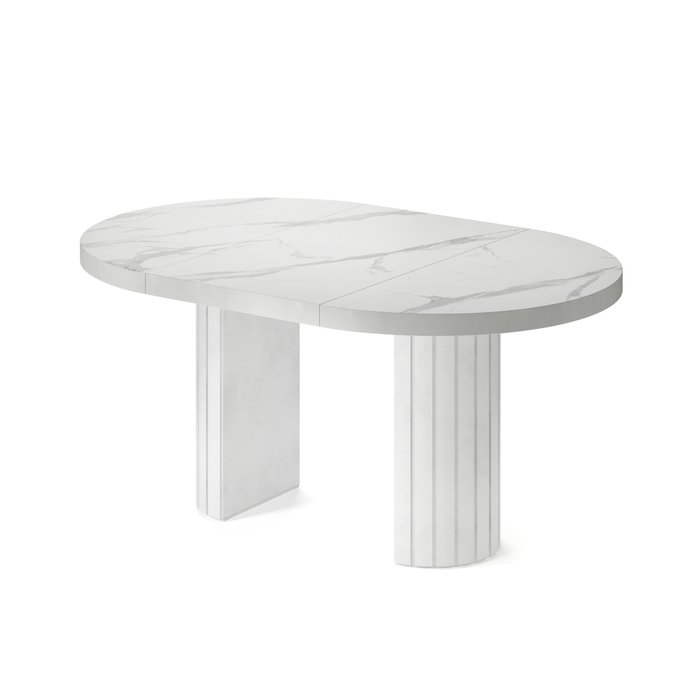 Обеденный стол раздвижной Турейс белого цвета - купить Обеденные столы по цене 159197.0