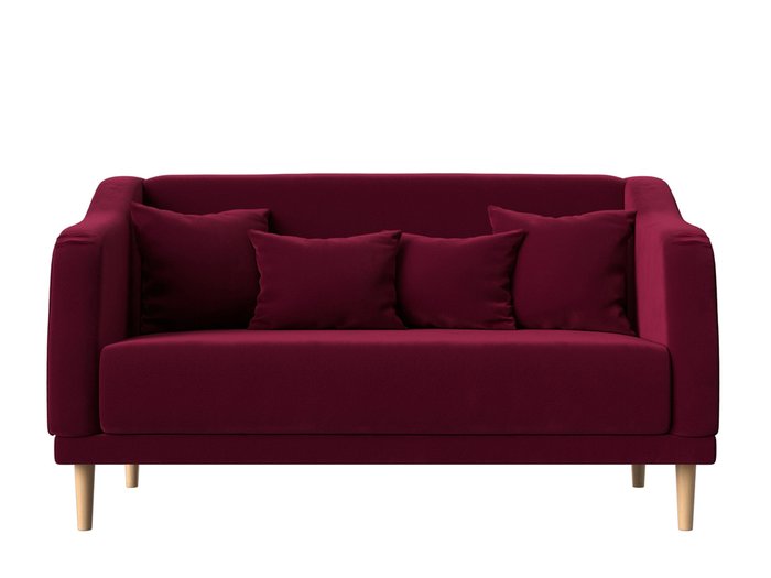 Прямой диван Киото бордового цвета - купить Прямые диваны по цене 30999.0
