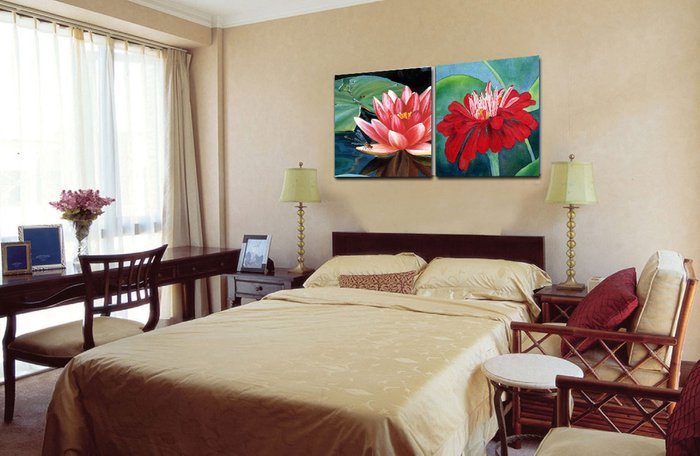 Модульная картина на холсте: Цветочная идиллия - купить Принты по цене 3390.0